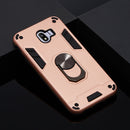 For Samsung Galaxy J4 (2018) 2 in 1 Armour Series PC + TPU Protective Case with Ring Holder(Rose Gold)