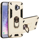 For Samsung Galaxy J4 (2018) 2 in 1 Armour Series PC + TPU Protective Case with Ring Holder(Gold)