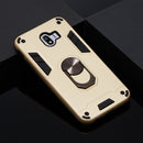 For Samsung Galaxy J4 (2018) 2 in 1 Armour Series PC + TPU Protective Case with Ring Holder(Gold)