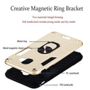 For Samsung Galaxy J4 (2018) 2 in 1 Armour Series PC + TPU Protective Case with Ring Holder(Gold)