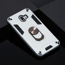 For Samsung Galaxy J4 (2018) 2 in 1 Armour Series PC + TPU Protective Case with Ring Holder(Silver)