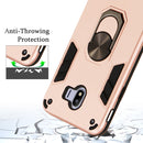 For Samsung Galaxy J4 (2018) 2 in 1 Armour Series PC + TPU Protective Case with Ring Holder(Silver)