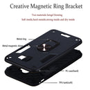 For Samsung Galaxy J4 (2018) 2 in 1 Armour Series PC + TPU Protective Case with Ring Holder(Black)
