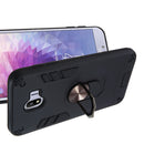 For Samsung Galaxy J4 (2018) 2 in 1 Armour Series PC + TPU Protective Case with Ring Holder(Black)