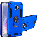 For Samsung Galaxy J4 (2018) 2 in 1 Armour Series PC + TPU Protective Case with Ring Holder(Dark Blue)