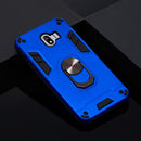 For Samsung Galaxy J4 (2018) 2 in 1 Armour Series PC + TPU Protective Case with Ring Holder(Dark Blue)