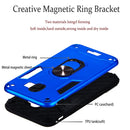 For Samsung Galaxy J4 (2018) 2 in 1 Armour Series PC + TPU Protective Case with Ring Holder(Dark Blue)