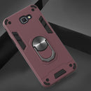 For Samsung Galaxy J5 Prime 2 in 1 Armour Series PC + TPU Protective Case with Ring Holder(Wine Red)