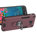 For Samsung Galaxy J5 Prime 2 in 1 Armour Series PC + TPU Protective Case with Ring Holder(Wine Red)