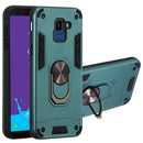 For Samsung Galaxy J6 (2018) 2 in 1 Armour Series PC + TPU Protective Case with Ring Holder(Green)