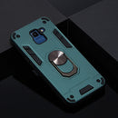 For Samsung Galaxy J6 (2018) 2 in 1 Armour Series PC + TPU Protective Case with Ring Holder(Green)