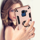 For Samsung Galaxy J6 (2018) 2 in 1 Armour Series PC + TPU Protective Case with Ring Holder(Green)