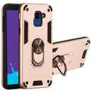 For Samsung Galaxy J6 (2018) 2 in 1 Armour Series PC + TPU Protective Case with Ring Holder(Rose Gold)