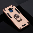 For Samsung Galaxy J6 (2018) 2 in 1 Armour Series PC + TPU Protective Case with Ring Holder(Rose Gold)