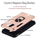 For Samsung Galaxy J6 (2018) 2 in 1 Armour Series PC + TPU Protective Case with Ring Holder(Rose Gold)