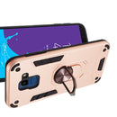 For Samsung Galaxy J6 (2018) 2 in 1 Armour Series PC + TPU Protective Case with Ring Holder(Rose Gold)