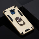 For Samsung Galaxy J6 (2018) 2 in 1 Armour Series PC + TPU Protective Case with Ring Holder(Gold)