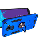For Samsung Galaxy J6 (2018) 2 in 1 Armour Series PC + TPU Protective Case with Ring Holder(Dark Blue)