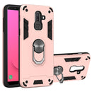 For Samsung Galaxy J8 (2018) 2 in 1 Armour Series PC + TPU Protective Case with Ring Holder(Rose Gold)
