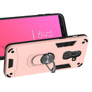 For Samsung Galaxy J8 (2018) 2 in 1 Armour Series PC + TPU Protective Case with Ring Holder(Rose Gold)