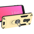 For Samsung Galaxy J8 (2018) 2 in 1 Armour Series PC + TPU Protective Case with Ring Holder(Gold)