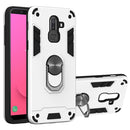 For Samsung Galaxy J8 (2018) 2 in 1 Armour Series PC + TPU Protective Case with Ring Holder(Silver)