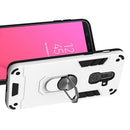 For Samsung Galaxy J8 (2018) 2 in 1 Armour Series PC + TPU Protective Case with Ring Holder(Silver)