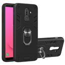 For Samsung Galaxy J8 (2018) 2 in 1 Armour Series PC + TPU Protective Case with Ring Holder(Black)
