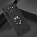 For Samsung Galaxy J8 (2018) 2 in 1 Armour Series PC + TPU Protective Case with Ring Holder(Black)