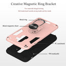 For Samsung Galaxy J8 (2018) 2 in 1 Armour Series PC + TPU Protective Case with Ring Holder(Black)