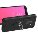 For Samsung Galaxy J8 (2018) 2 in 1 Armour Series PC + TPU Protective Case with Ring Holder(Black)