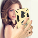 For Samsung Galaxy J8 (2018) 2 in 1 Armour Series PC + TPU Protective Case with Ring Holder(Black)