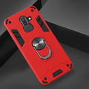 For Samsung Galaxy J8 (2018) 2 in 1 Armour Series PC + TPU Protective Case with Ring Holder(Red)