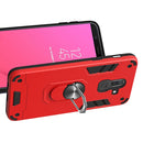 For Samsung Galaxy J8 (2018) 2 in 1 Armour Series PC + TPU Protective Case with Ring Holder(Red)