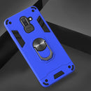 For Samsung Galaxy J8 (2018) 2 in 1 Armour Series PC + TPU Protective Case with Ring Holder(Dark Blue)