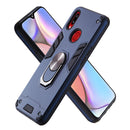 For Samsung Galaxy A10s 2 in 1 Armour Series PC + TPU Protective Case with Ring Holder(Sapphire Blue)