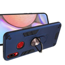 For Samsung Galaxy A10s 2 in 1 Armour Series PC + TPU Protective Case with Ring Holder(Sapphire Blue)