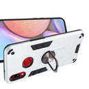 For Samsung Galaxy A10s 2 in 1 Armour Series PC + TPU Protective Case with Ring Holder(Silver)