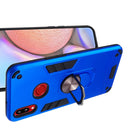 For Samsung Galaxy A10s 2 in 1 Armour Series PC + TPU Protective Case with Ring Holder(Dark Blue)