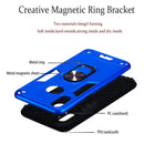 For Samsung Galaxy A10s 2 in 1 Armour Series PC + TPU Protective Case with Ring Holder(Dark Blue)