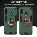 For Samsung Galaxy A20s 2 in 1 Armour Series PC + TPU Protective Case with Ring Holder(Black)