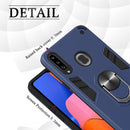 For Samsung Galaxy A20s 2 in 1 Armour Series PC + TPU Protective Case with Ring Holder(Black)
