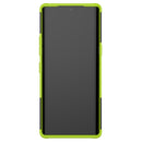 For LG Velvet Tire Texture Shockproof TPU+PC Protective Case with Holder(Green)