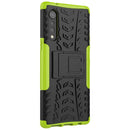 For LG Velvet Tire Texture Shockproof TPU+PC Protective Case with Holder(Green)