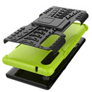 For LG Velvet Tire Texture Shockproof TPU+PC Protective Case with Holder(Green)