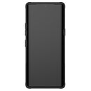 For LG Velvet Tire Texture Shockproof TPU+PC Protective Case with Holder(Black)