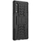 For LG Velvet Tire Texture Shockproof TPU+PC Protective Case with Holder(Black)