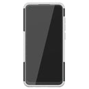 For Xiaomi Redmi Note 9 Tire Texture Shockproof TPU+PC Protective Case with Holder(White)