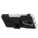 For Xiaomi Redmi Note 9 Tire Texture Shockproof TPU+PC Protective Case with Holder(White)