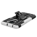 For Xiaomi Redmi Note 9 Tire Texture Shockproof TPU+PC Protective Case with Holder(White)